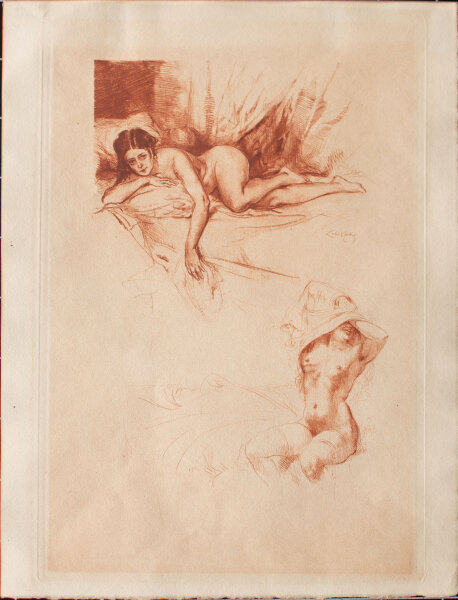 Almery Lobel Riche - Femmes nues - o.J. - Radierung mit Vernis mou auf Bütten