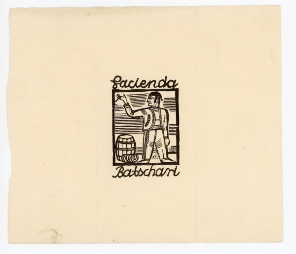 Uli Huber - Batschari, Reklameentwurf - o.J. - Holzschnitt