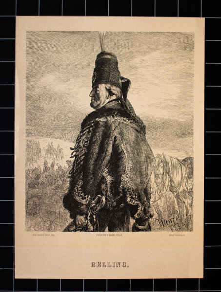 Adolph von Menzel - General Wilhelm Sebastain von Belling - 1854 - Holzschnitt