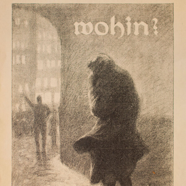 unbekannt - Wohin? - o.J. - Lithografie auf geripptem Bütten