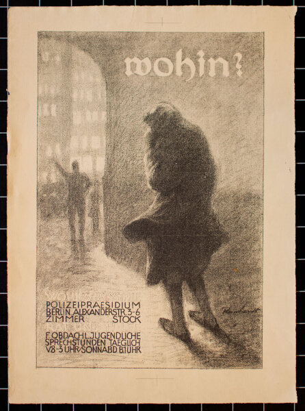 unbekannt - Wohin? - o.J. - Lithografie auf geripptem Bütten