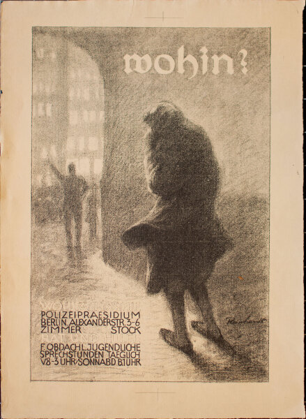 unbekannt - Wohin? - o.J. - Lithografie auf geripptem Bütten