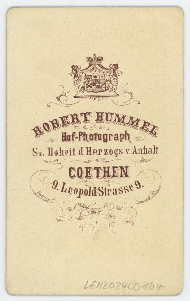 Robert Hummel - Porträt eines Mannes mit Schnurbart. - um 1900 - Albuminabzug