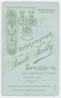 Friedr. Kolby - Porträt eines Mannes mit Schnurbart. - um 1900 - Albuminabzug
