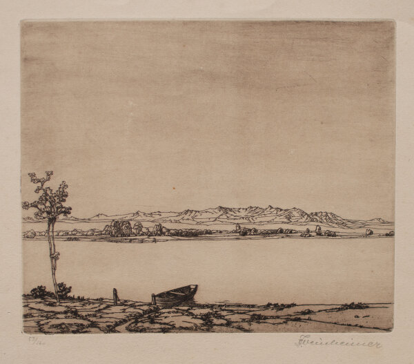 Jakob Weinheimer - Am See - o.J. - Radierung auf Büttenpapier