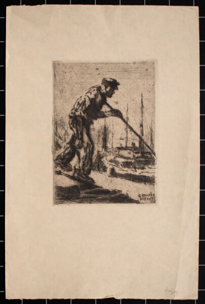 E. Holzer - Schiffer - o.J. - Radierung