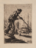 E. Holzer - Schiffer - o.J. - Radierung