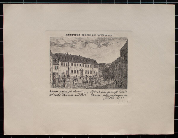 unbekannt - Goethes Haus in Weimar - o.J. - Radierung