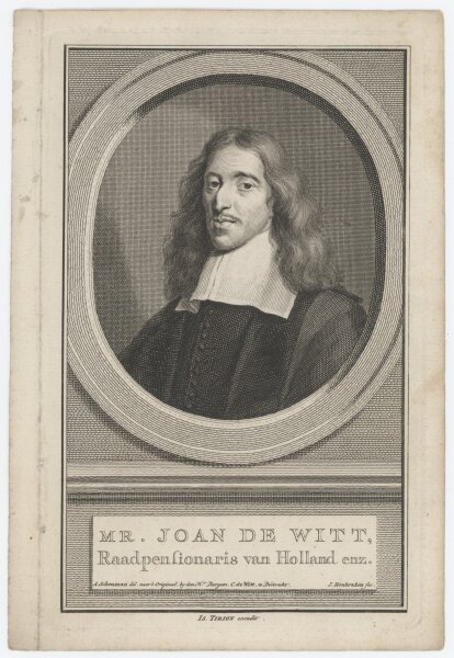 Jacobus Houbraken - Porträt Ratspensionär Joan de Witt - o.J. - Kupferstich