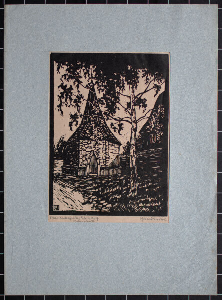 Hans Venter - Marienkapelle in Ebersdorf - o.J. - Holzschnitt auf feinem Papier