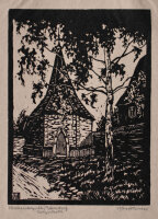 Hans Venter - Marienkapelle in Ebersdorf - o.J. - Holzschnitt auf feinem Papier