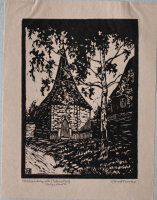 Hans Venter - Marienkapelle in Ebersdorf - o.J. - Holzschnitt auf feinem Papier