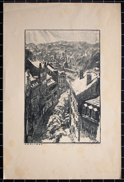 Max Kislinger - Karlsbad - 1924 - Lithografie