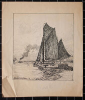 Friedrich Kallmorgen - Auf der Elbe - o.J. - Fotolithografie