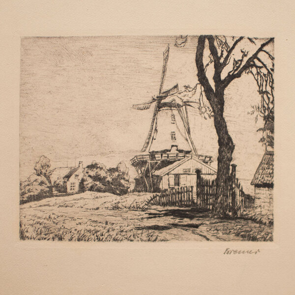 Unbekannt - Windmühle - o.J. - Radierung
