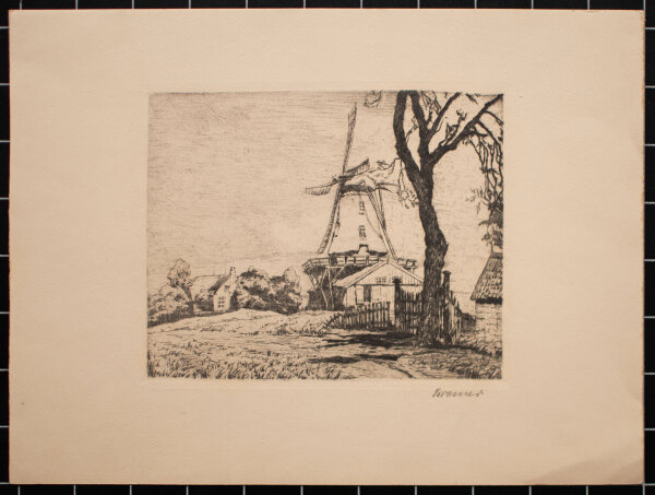 Unbekannt - Windmühle - o.J. - Radierung