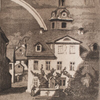 E. Eitner signiert - Stadtansicht - 1917 - Radierung