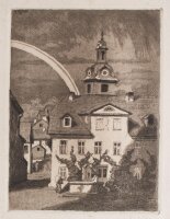 E. Eitner signiert - Stadtansicht - 1917 - Radierung