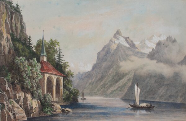 unbekannt - Chapelle de Guillaume Tell (Tellskapelle) - o.J. - colorierte Lithografie