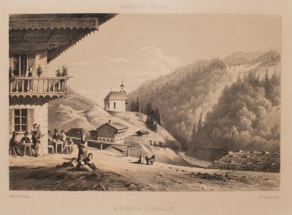 A. Kappis - Beim Förster in der Fallap - o.J. - Lithografie