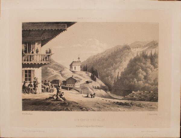 A. Kappis - Beim Förster in der Fallap - o.J. - Lithografie