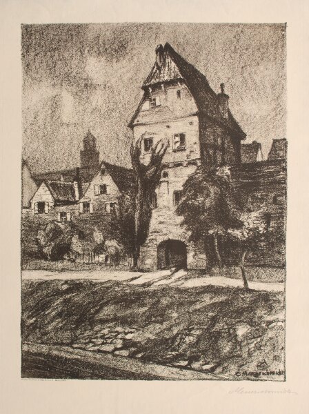 Kurt Messerschmidt - Stadttor - o.J. - Lithografie auf Büttenpapier
