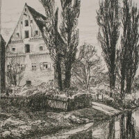 Kurt Messerschmidt - Giebelhaus mit Speicher - o.J. -...