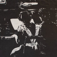 Hans Mayr (?) - Musizierendes Paar - o. J. - Holzschnitt