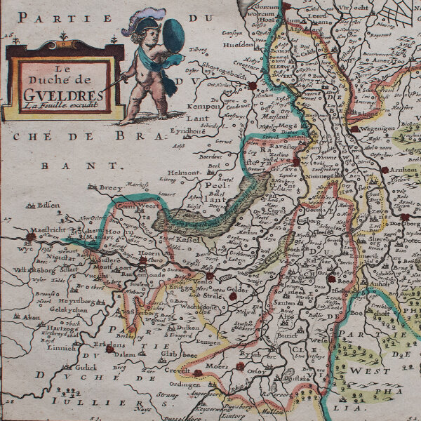unbekannt - Le Duché de Gveldres - o.J. - Kupferstich mit altem Kolorit