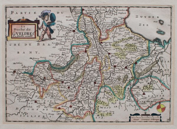 unbekannt - Le Duché de Gveldres - o.J. - Kupferstich mit altem Kolorit
