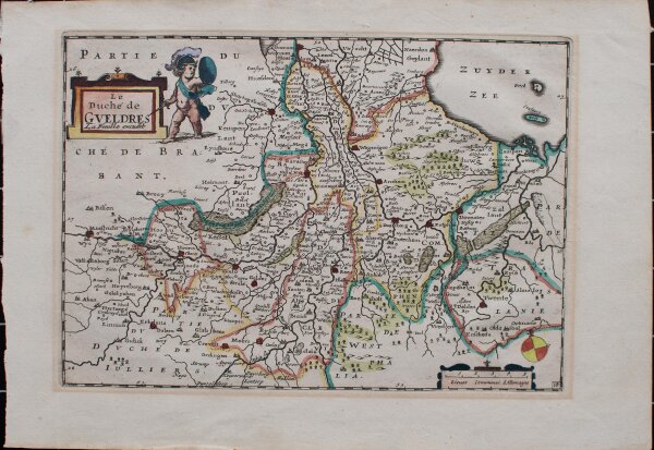 unbekannt - Le Duché de Gveldres - o.J. - Kupferstich mit altem Kolorit