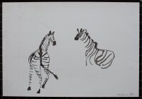 Roswitha von Glehn - Zebra - o.J. - Aquarell auf Fabriano...