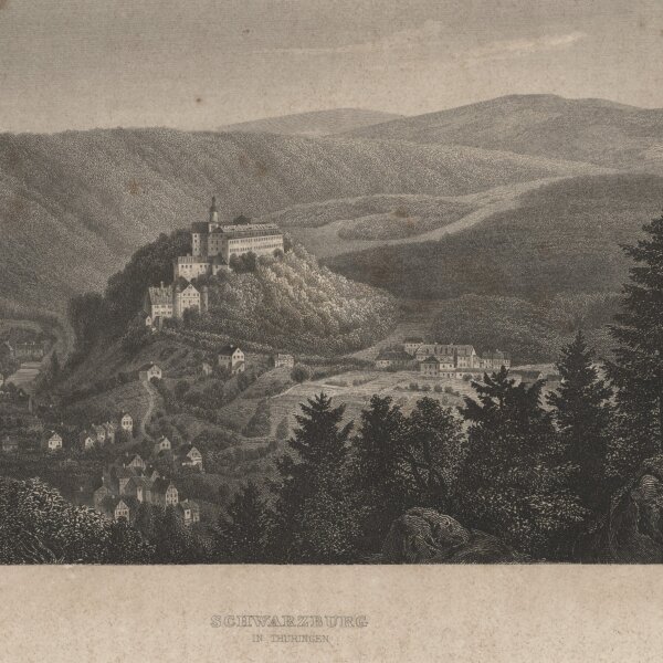 unbekannt - Schwarzburg in Thüringen Ansicht - undatiert - Radierung