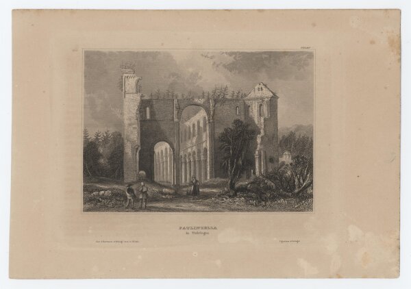 unbekannt - Kloster Paulinzella in Thüringen Ansicht - undatiert - Lithografie