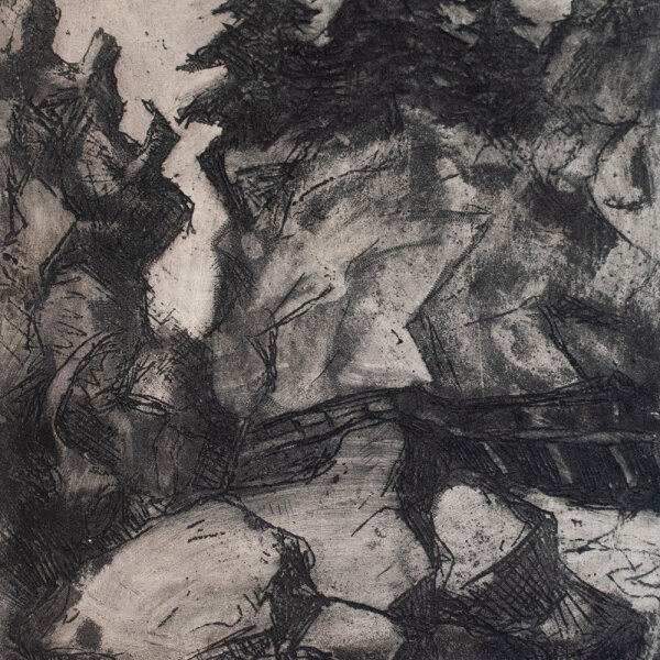 unbekannt - An der Zackelklamm - 1928 - Radierung, Aquatinta
