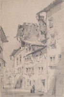 Robert Friedrich Stieler - Stadthäuser - um 1870 - Bleistift