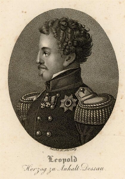 Tobias Falcke - Leopold IV. Friedrich von Anhalt-Dessau - undatiert - Kupferstich