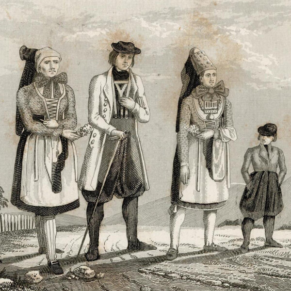 unbekannt - Altenburgische Bauern - 1840 - Stahlstich
