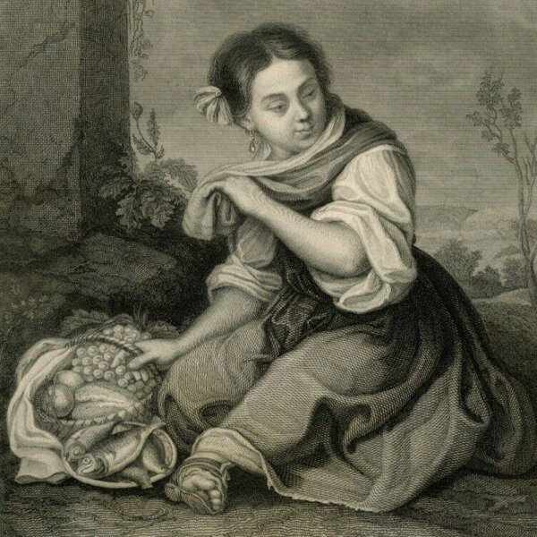 Bartolomé Esteban Murillo nach - Die kleine Bäuerin - undatiert - Radierung