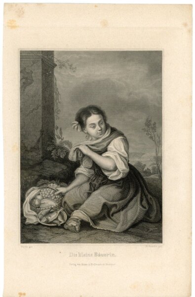 Bartolomé Esteban Murillo nach - Die kleine Bäuerin - undatiert - Radierung
