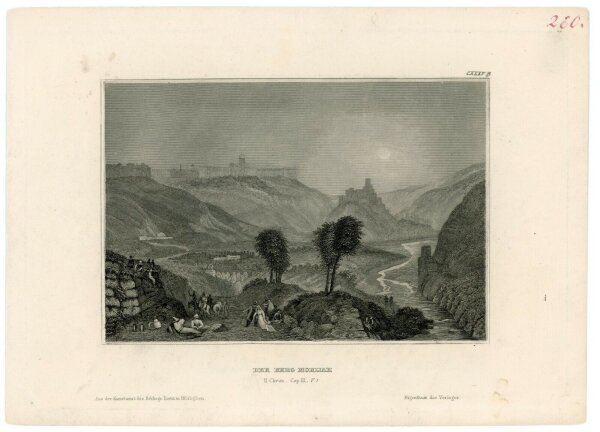 unbekannt - Der Berg Morijah - undatiert - Radierung