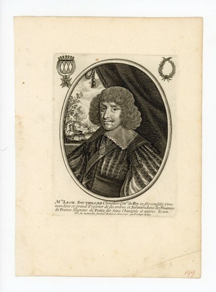 Balthasar Moncornet - Porträt Léon Bouthillier - undatiert - Kupferstich