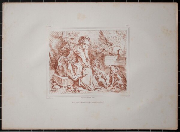Emile Wattier - Frauenbildnis - o.J. - Lithografie