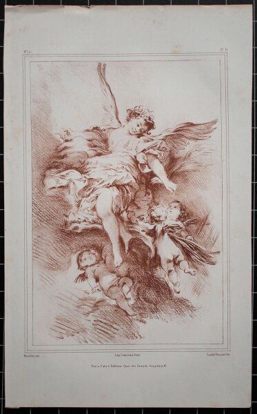 Emile Wattier - Allegorie Lautomne - o.J. - Lithografie