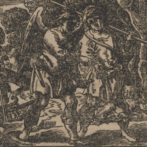 unbekannt - Tobias und der Engel Raphael - o.J. - Holzschnitt