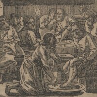 unbekannt - Die Fußwaschung beim letzten Abendmahl...