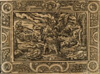 unbekannt - Jakobs Kampf am Jabbok - o.J. - Holzschnitt