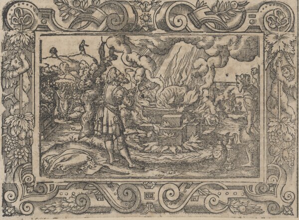 unbekannt - Abraham und die Opferung Isaaks - o.J. - Holzschnitt