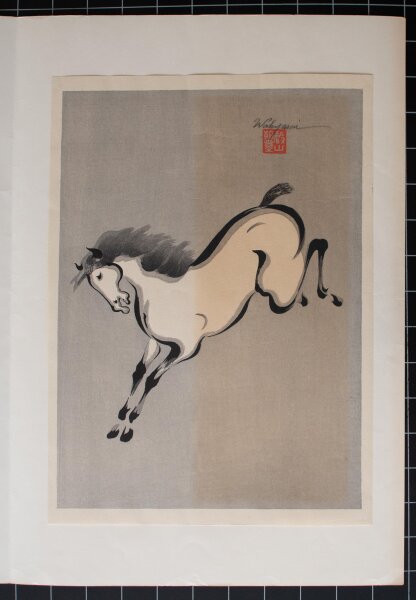 Wakyosai - Springendes Pferd - o.J. - Holzschnitt