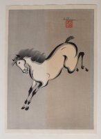 Wakyosai - Springendes Pferd - o.J. - Holzschnitt